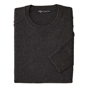 Callaway Mens Plain Merino Wool Long-Sleeved Sweater / Flannel Grey Heather